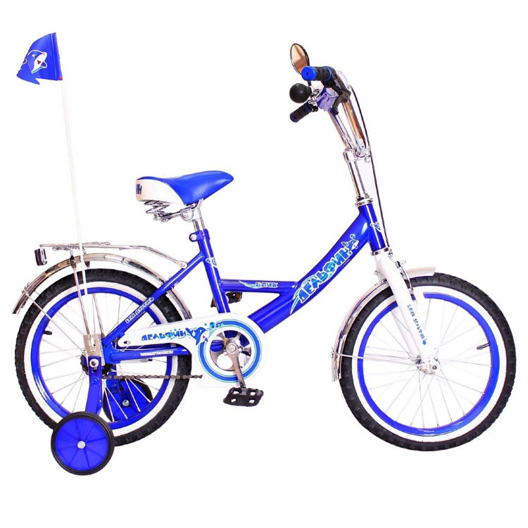 2-х колесный велосипед BA Дельфин 16"; 1s РОССИЯ (синий) KG1605